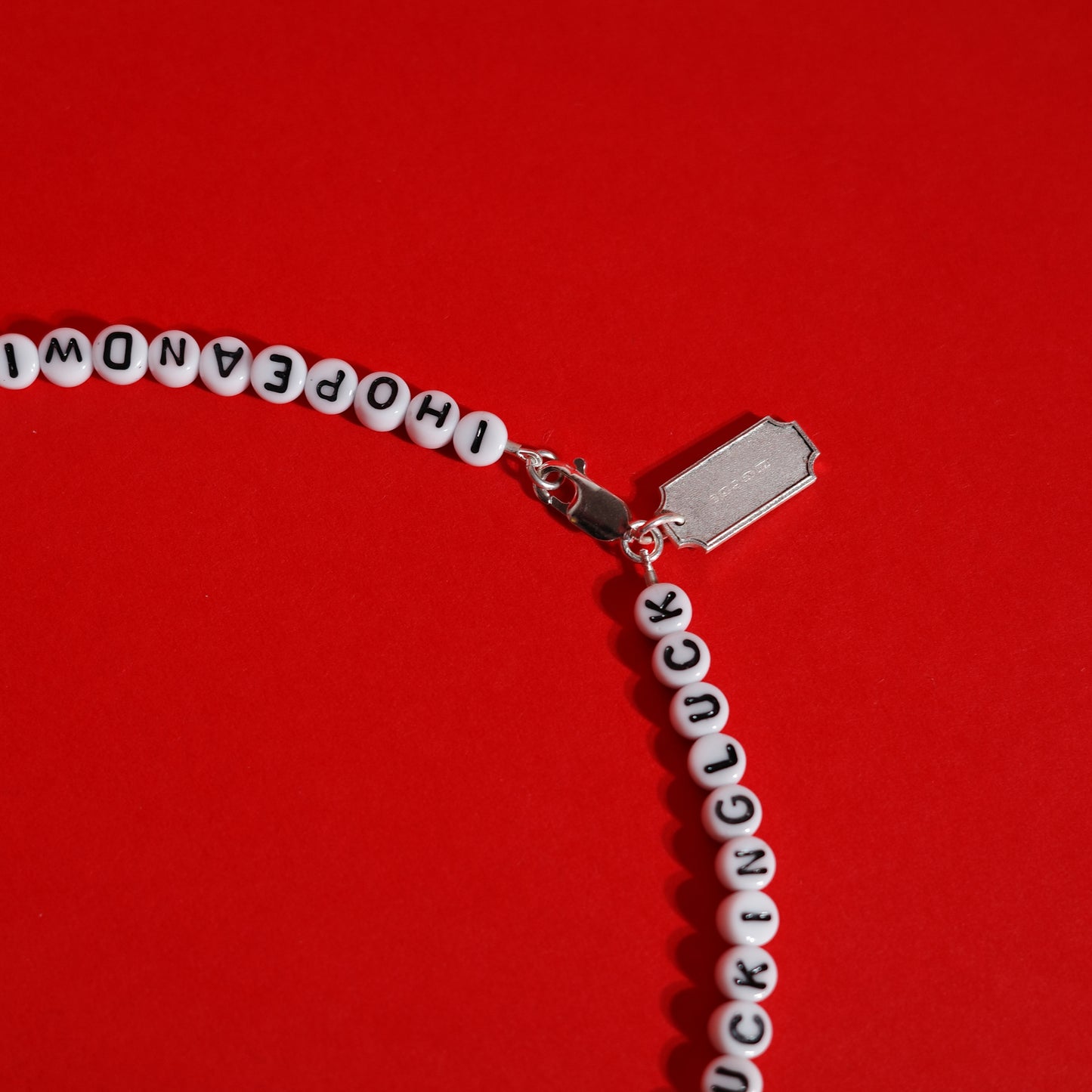 I HOPE AND WISH I GIVE A FUCK ABOUT THIS SHIT SHOW BUT I DO NOT, SO WISH ME FUCKING LUCK NECKLACE