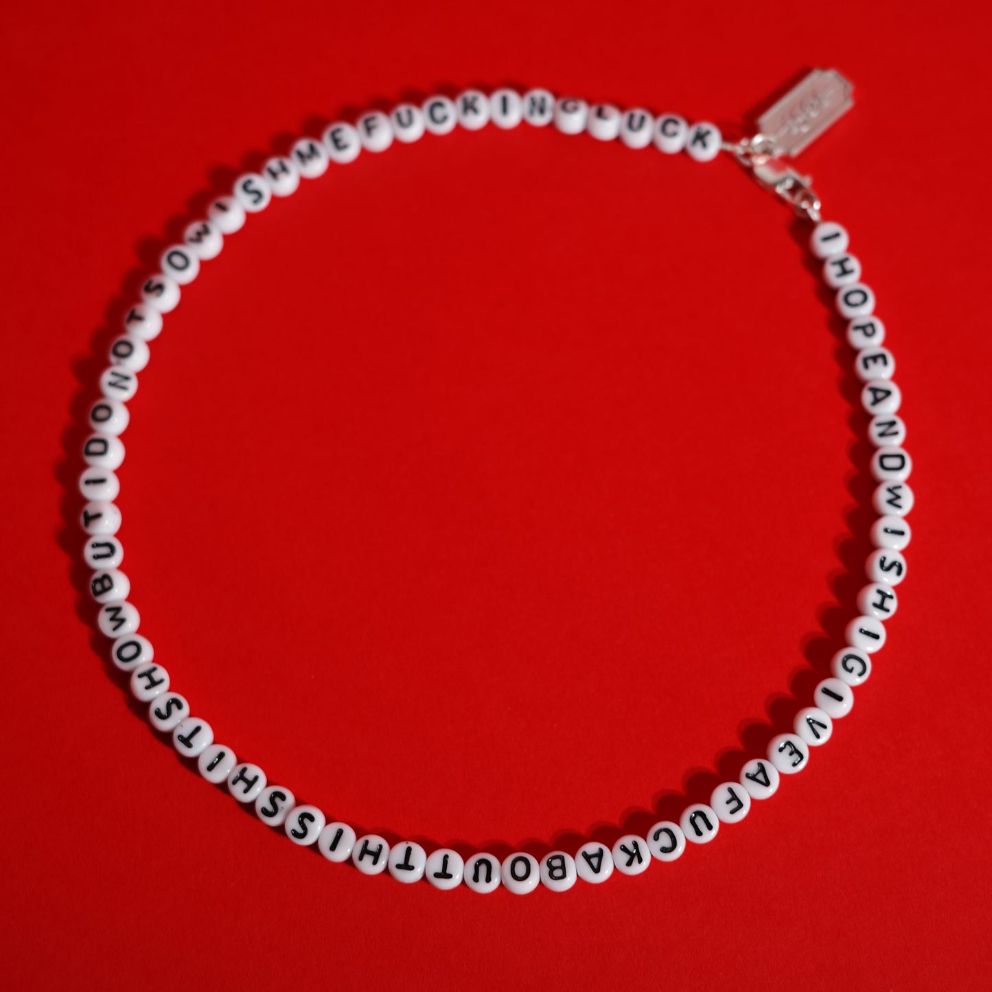 I HOPE AND WISH I GIVE A FUCK ABOUT THIS SHIT SHOW BUT I DO NOT, SO WISH ME FUCKING LUCK NECKLACE