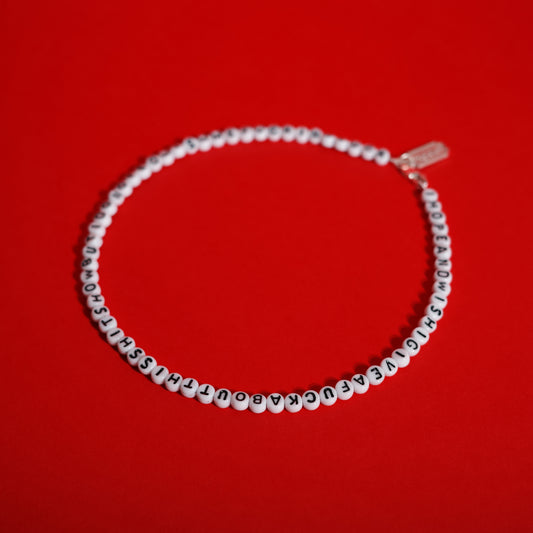 I HOPE AND WISH I GIVE A FUCK ABOUT THIS SHIT SHOW BUT I DO NOT, SO WISH ME FUCKING LUCK NECKLACE